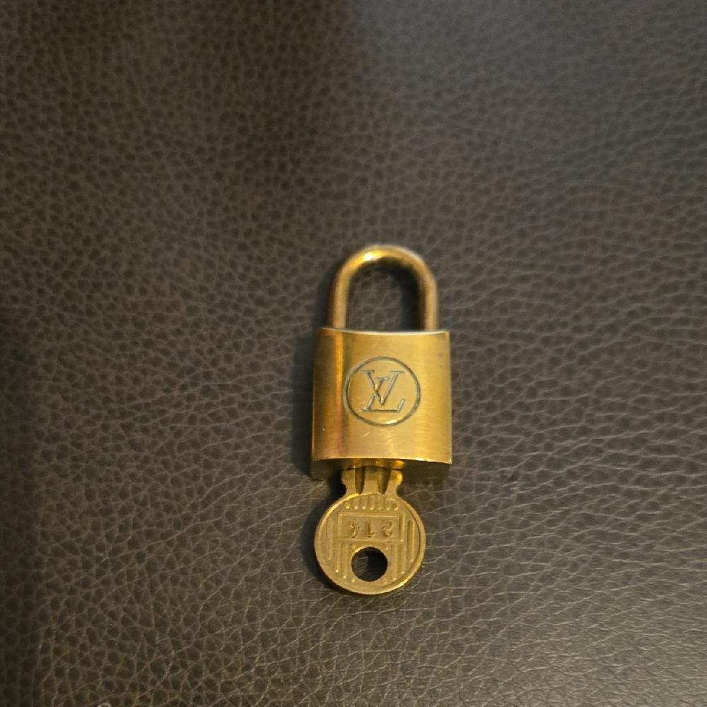 Authentic Louis Vuitton Brass Padlock with Key No. 214